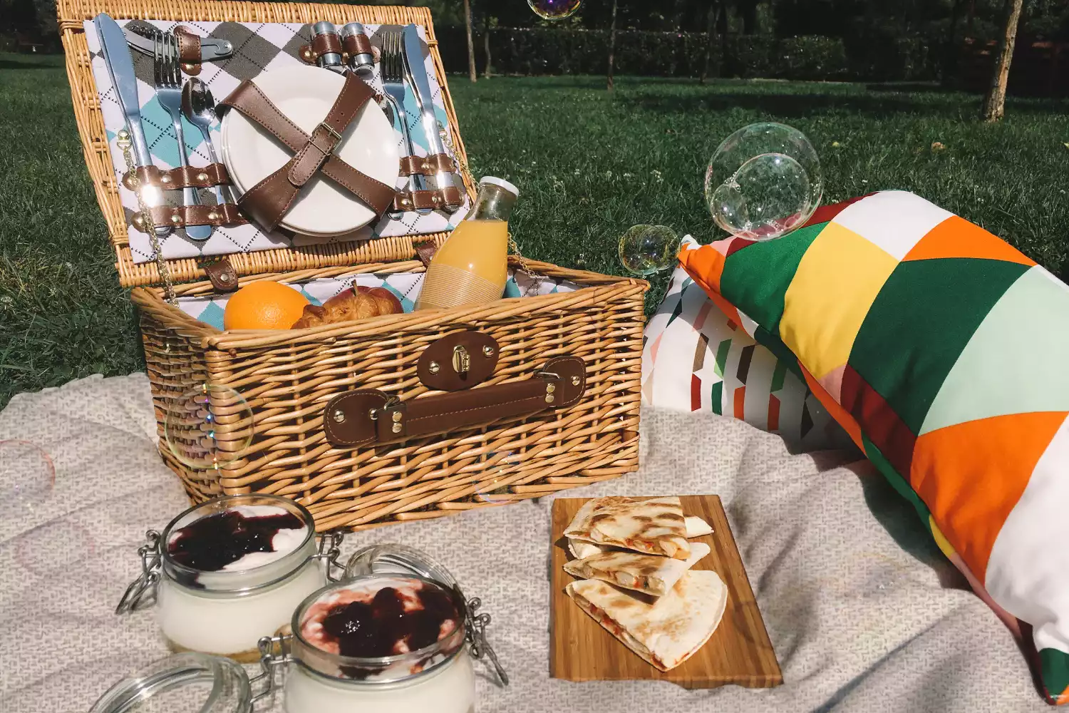 modern picnic blanket